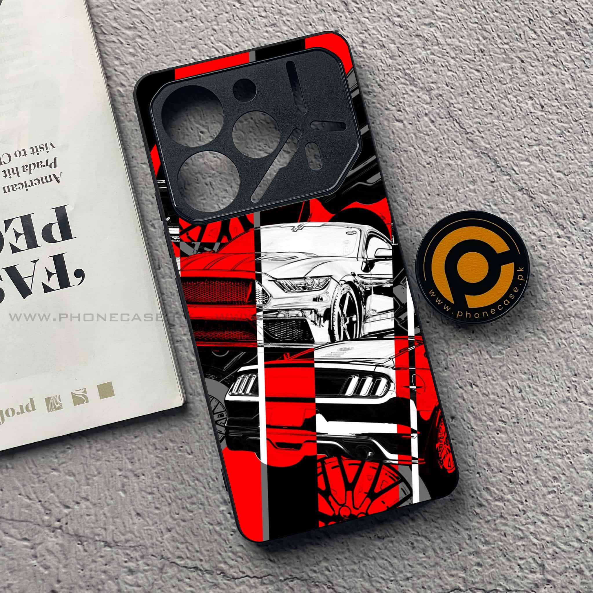 Tecno Pova 6 - Racing 2.0 Series - Premium Printed Glass soft Bumper shock Proof Case