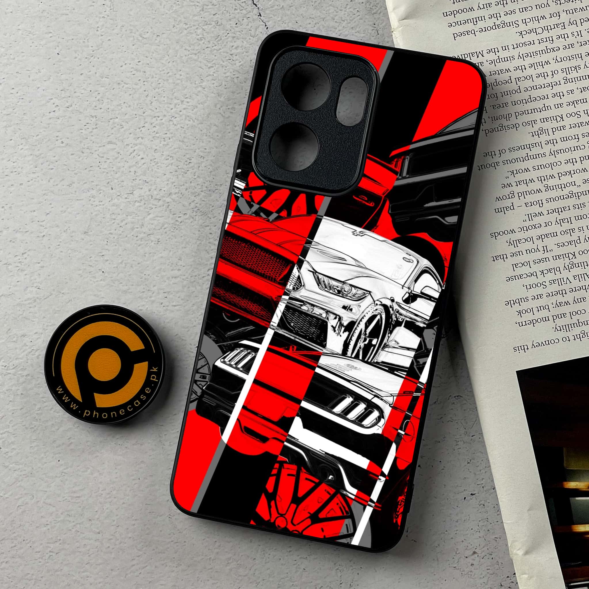 Oppo Reno 14F - Racing 2.0 Series - Premium Metal Printed Soft Bumper Shockproof Case