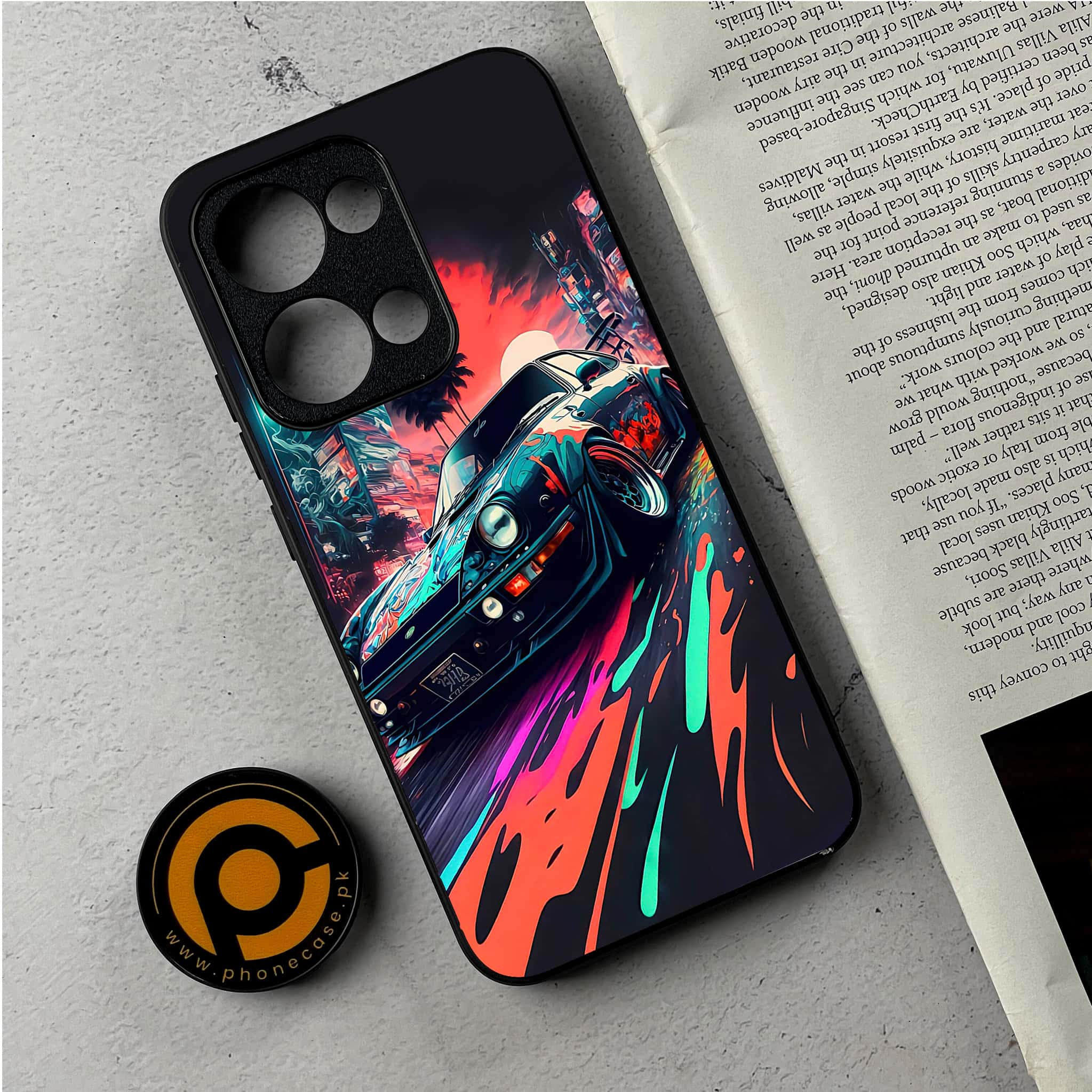 Oppo Reno 13 - Racing 2.0 Series - Premium Metal Printed Soft Bumper Shockproof Case