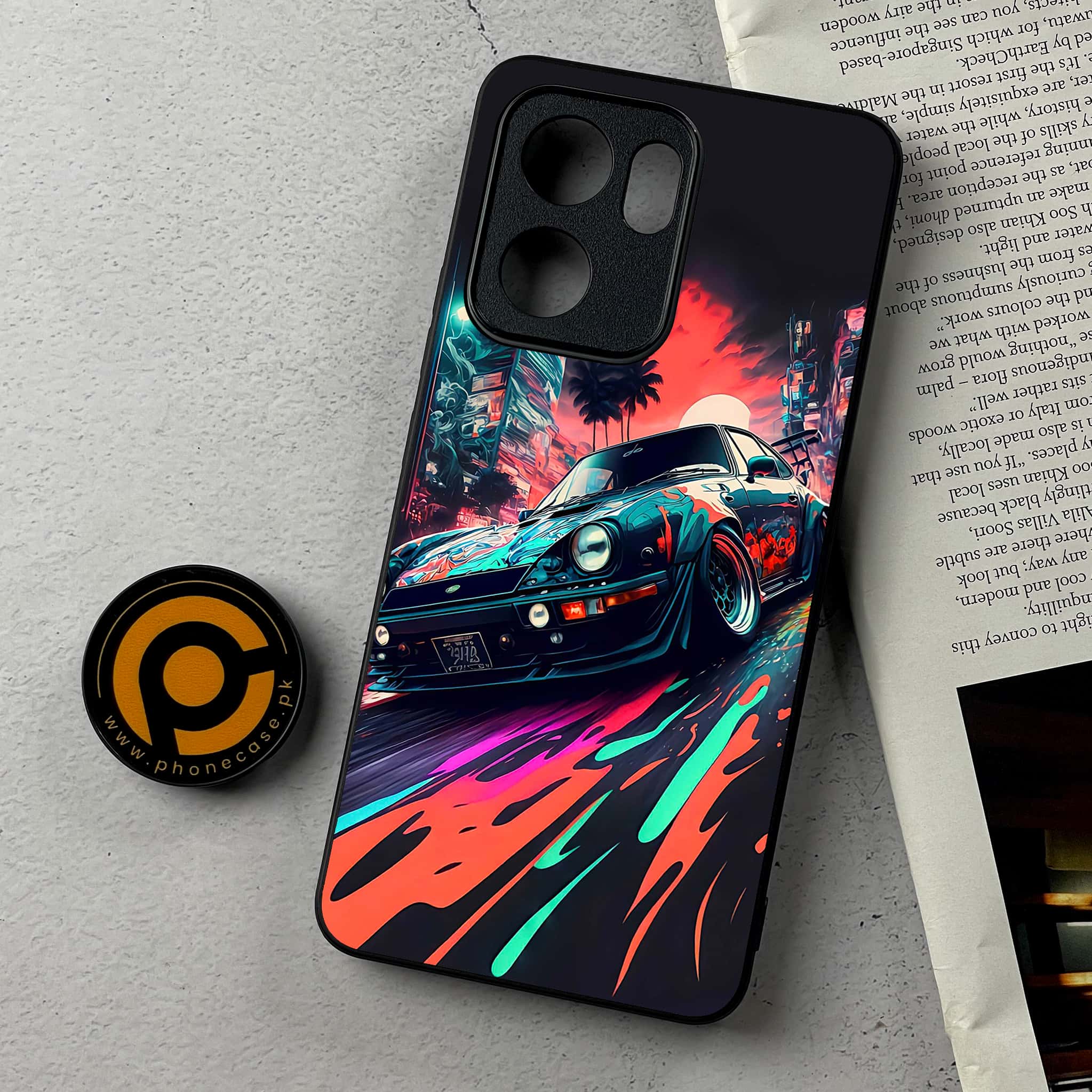 Oppo Reno 14F - Racing 2.0 Series - Premium Metal Printed Soft Bumper Shockproof Case