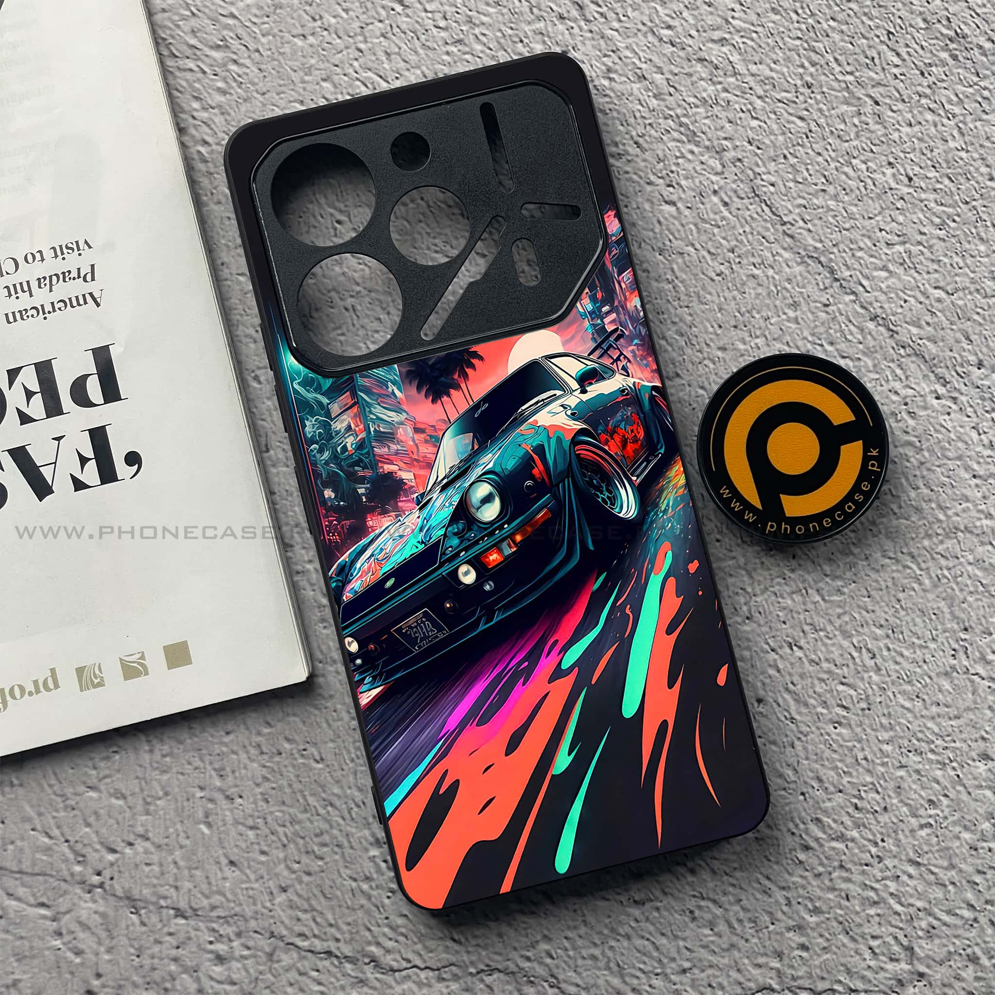 Tecno Pova 6 - Racing 2.0 Series - Premium Printed Glass soft Bumper shock Proof Case
