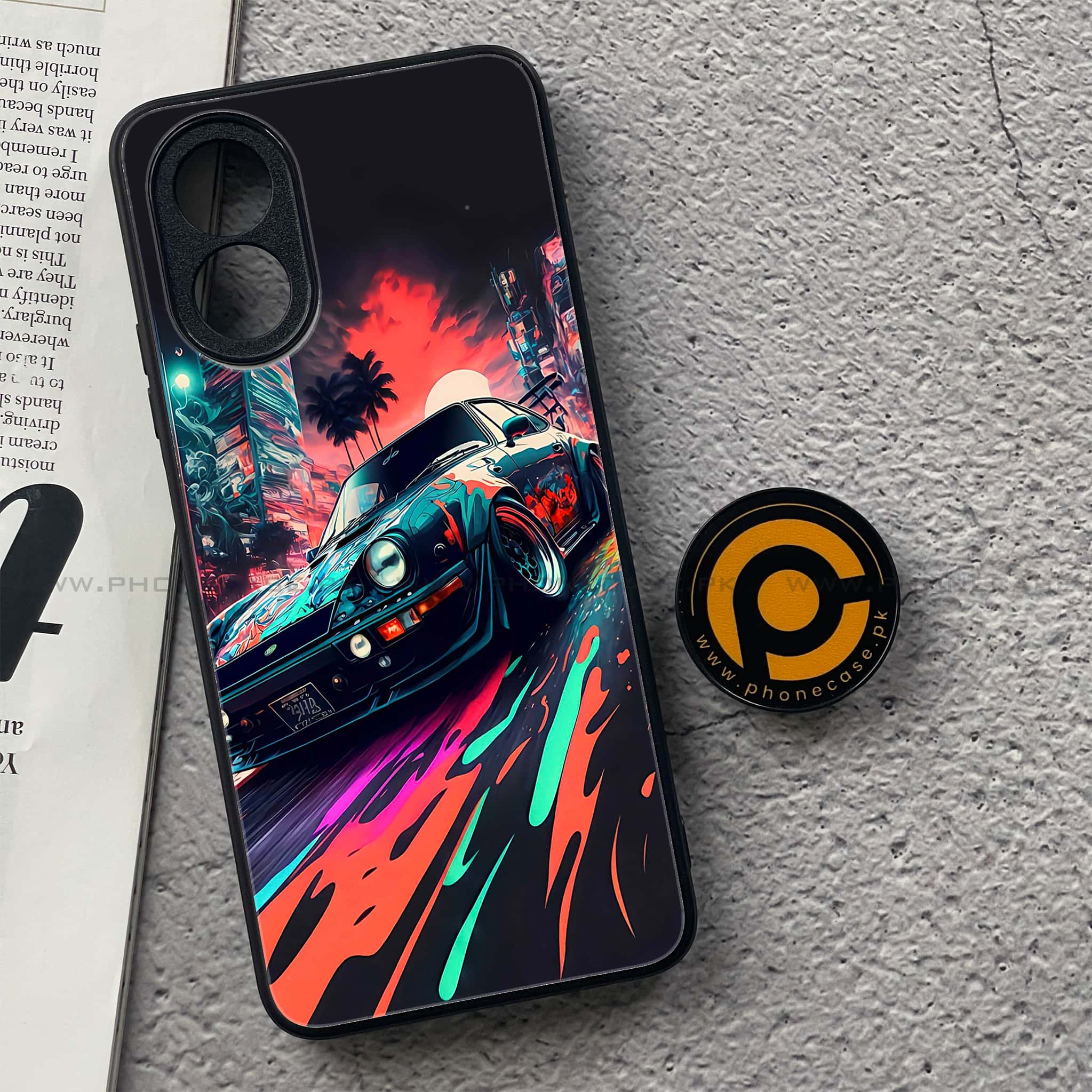 Oppo A18 4G - Racing 2.0 Series - Premium Metal  Printed soft Bumper shock Proof Case