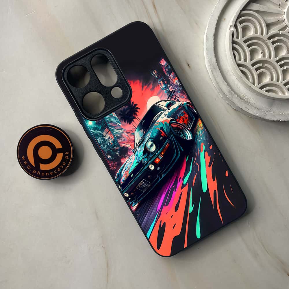 Oppo Reno 14 5G - Racing 2.0 Series - Premium Metal Printed soft Bumper shock Proof Case