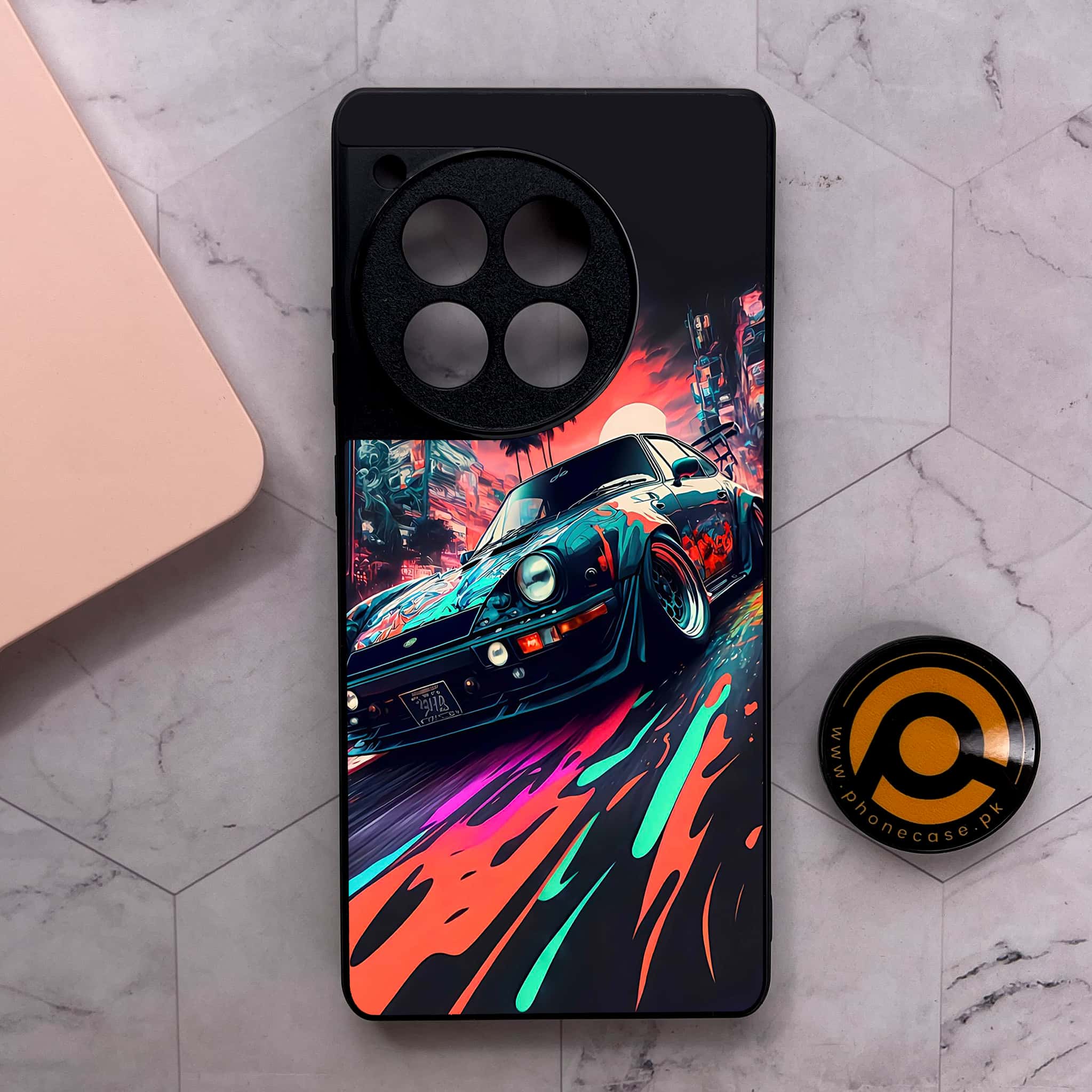 OnePlus 12R - Racing 2.0 Series - Premium Metal Printed soft Bumper shock Proof Case
