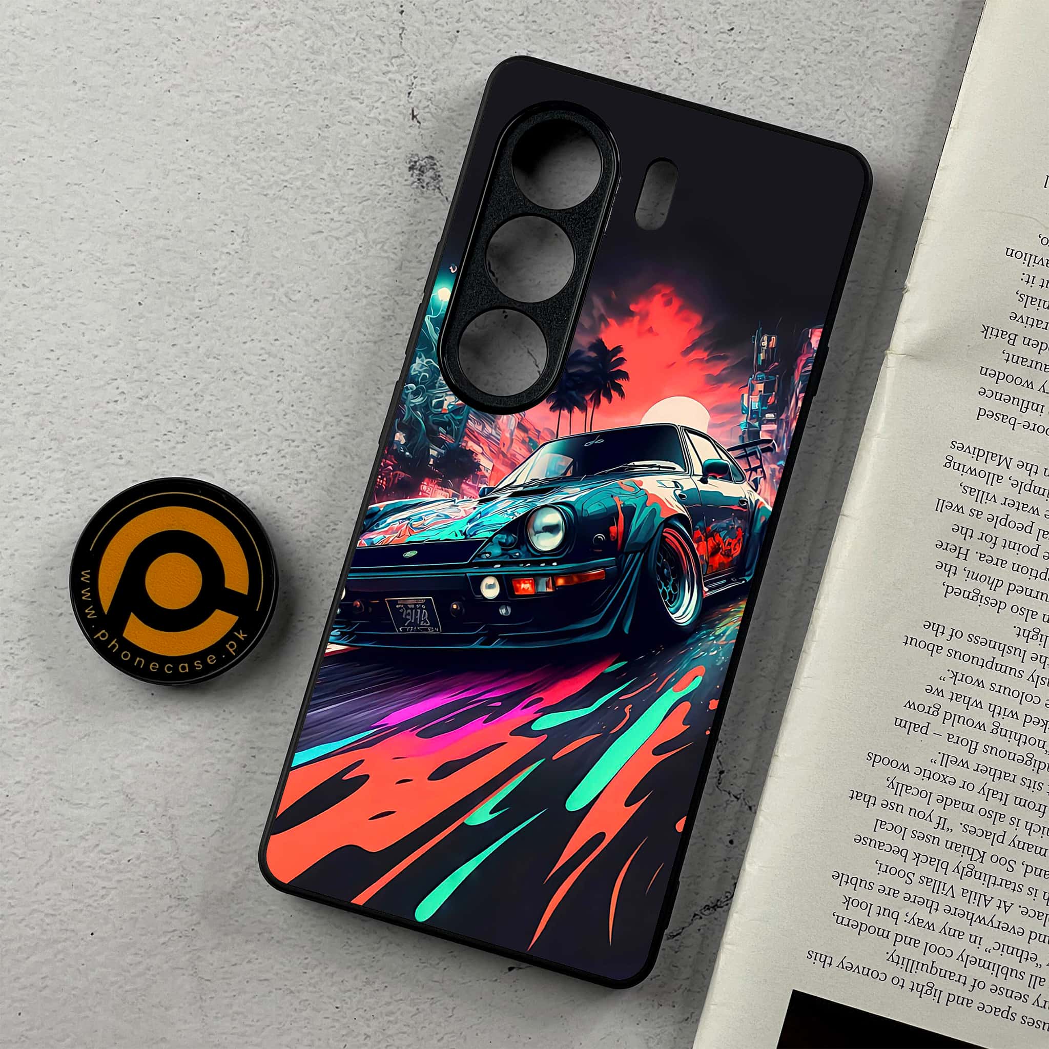 Tecno Camon 40 - Racing 2.0 Series - Premium Metal Printed Soft Bumper Shockproof Case