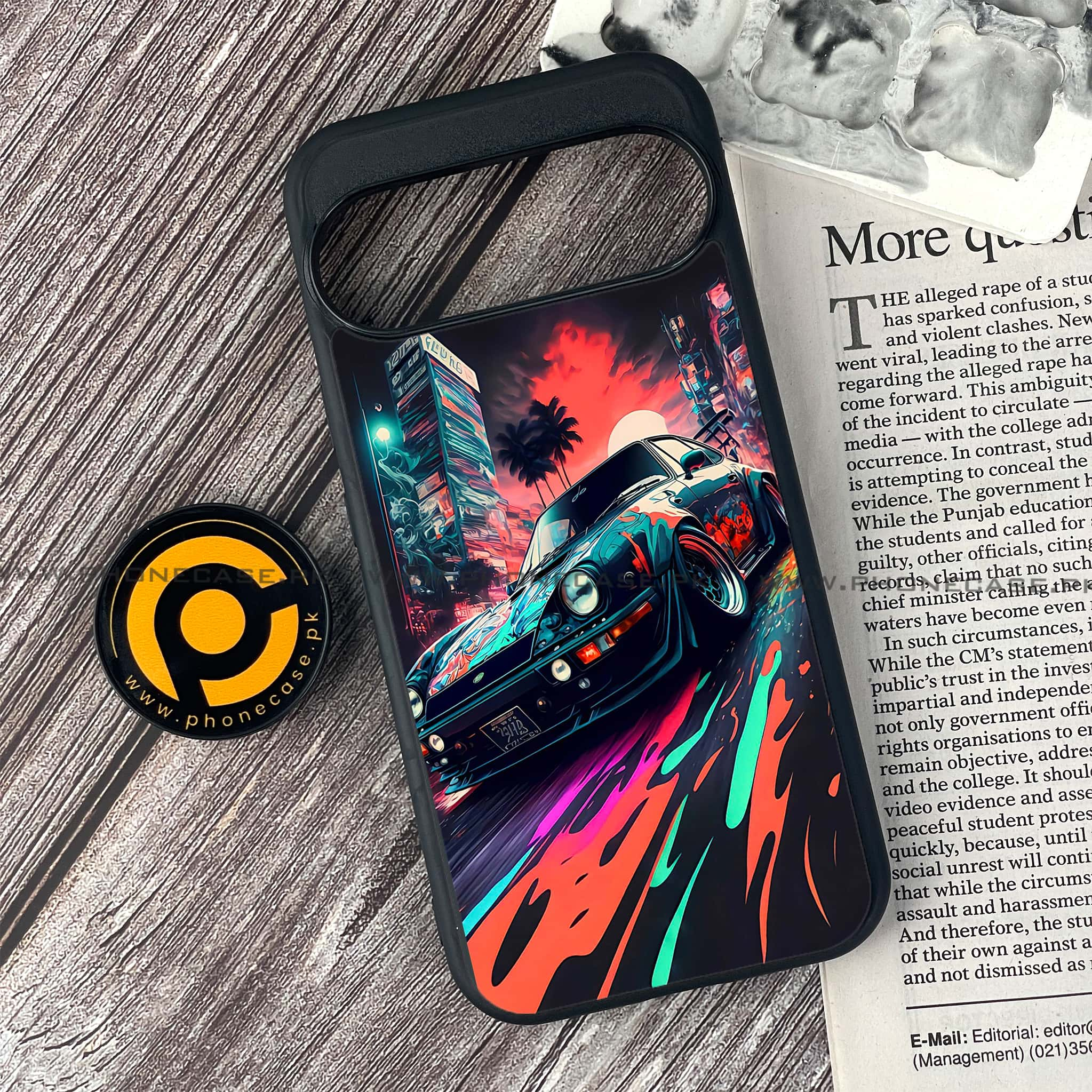 Google Pixel 9 - Racing 2.0 Series - Premium Printed Glass soft Bumper shock Proof Case