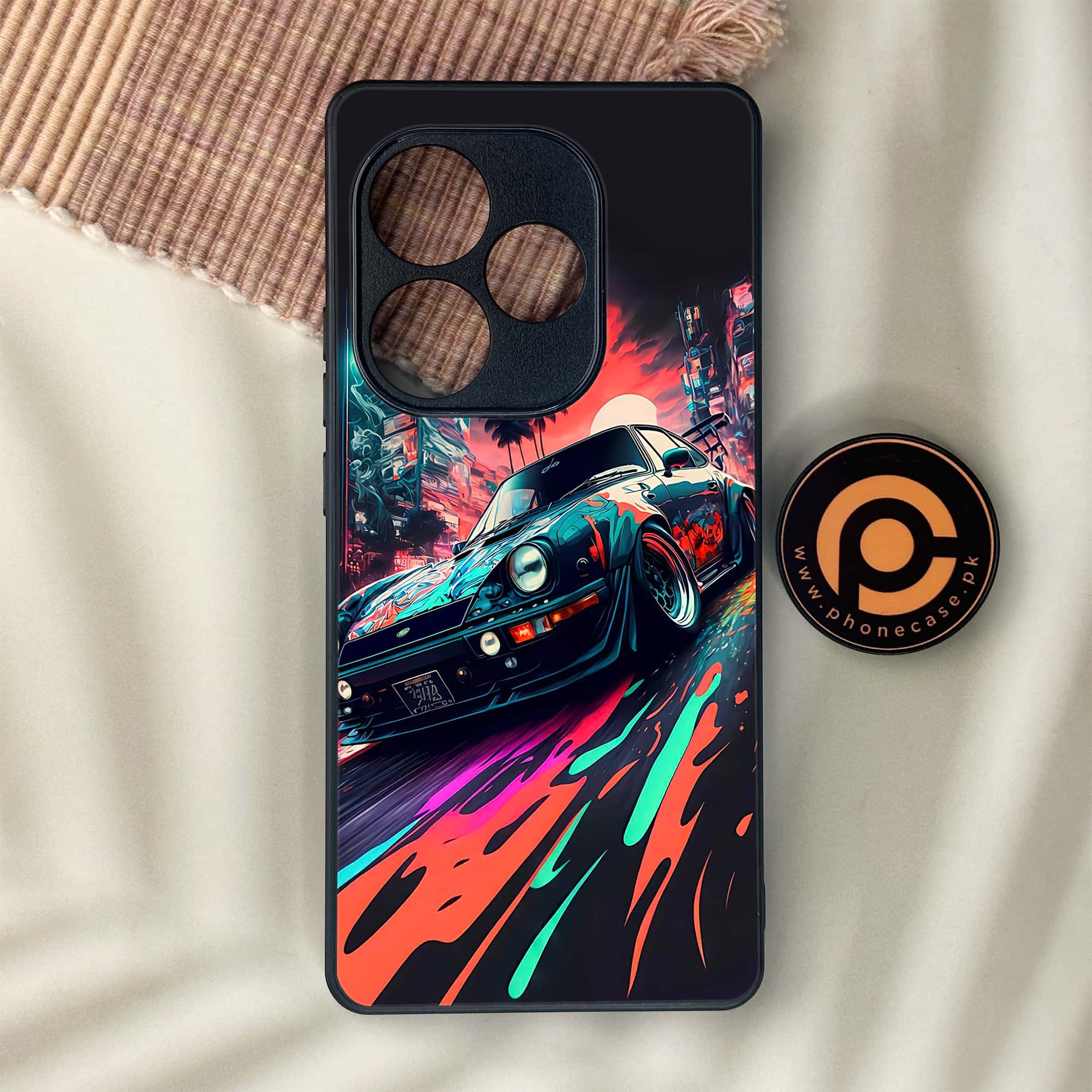 Realme GT 6 - Racing 2.0 Series - Premium Metal Printed soft Bumper shock Proof Case