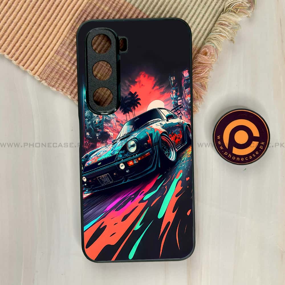 Infinix Hot 60i - Racing 2.0 Series - Premium Metal Printed soft Bumper shock Proof Case