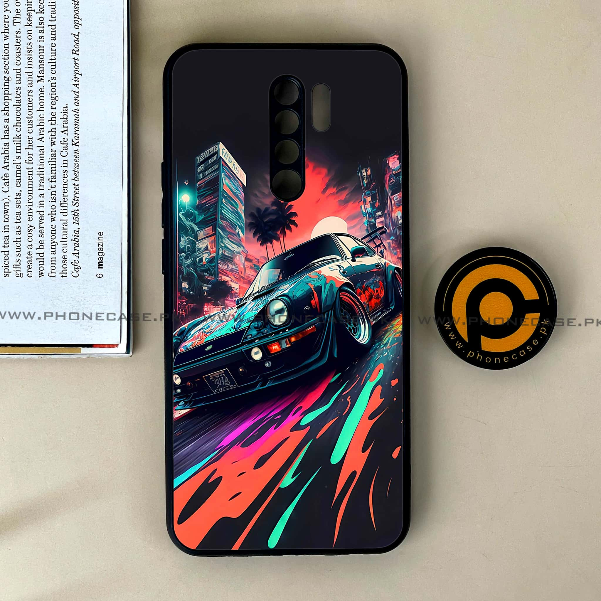 Xiaomi Redmi 9 - Racing 2.0 Series - Premium Printed Glass soft Bumper shock Proof Case