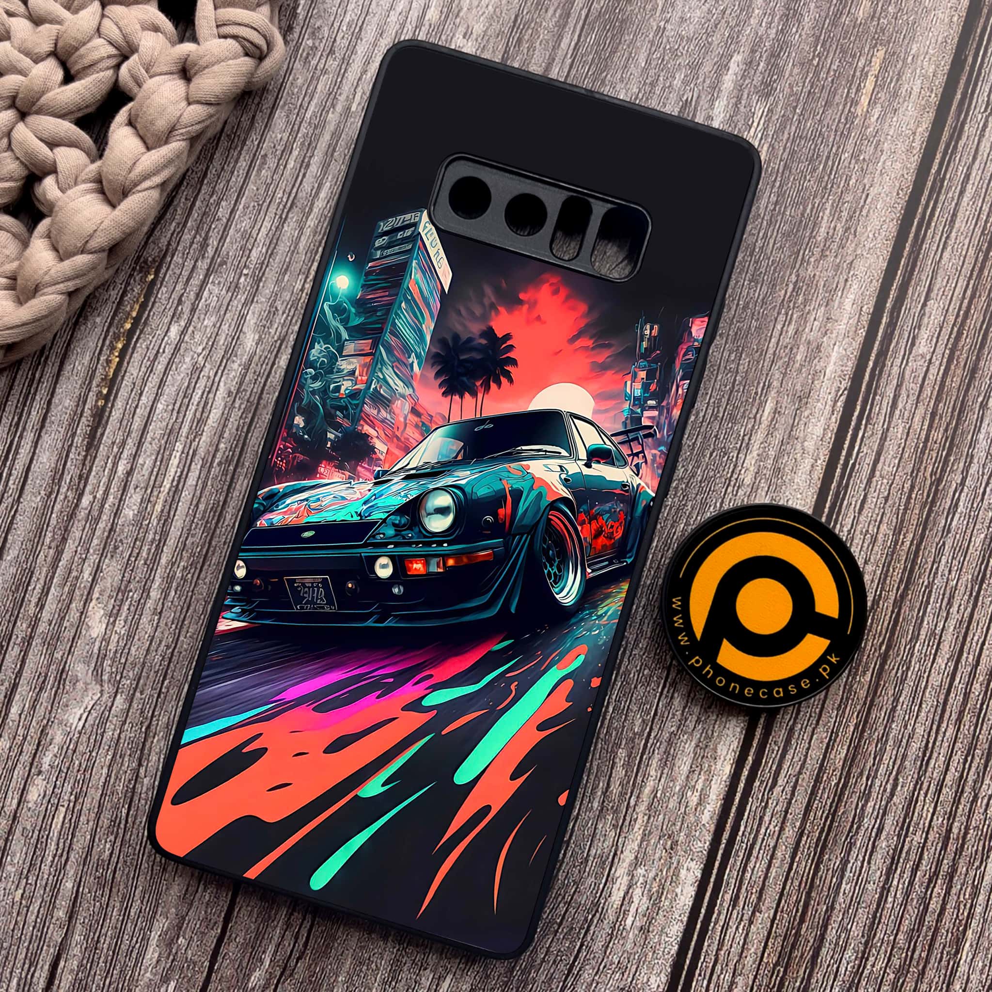 Samsung Galaxy Note 8 - Racing 2.0 Series - Premium Printed Glass soft Bumper shock Proof Case