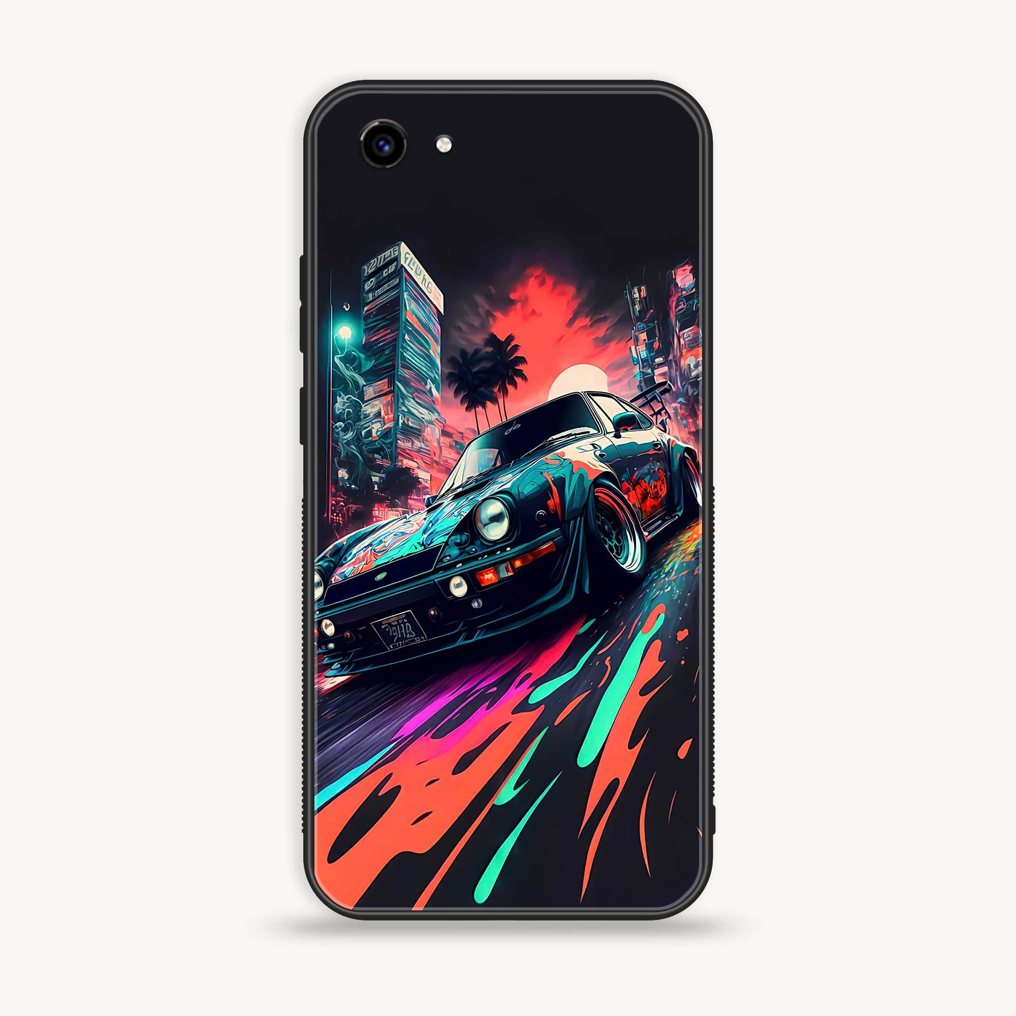 Vivo Y83 - Racing 2.0 Series - Premium Printed Glass soft Bumper shock Proof Case