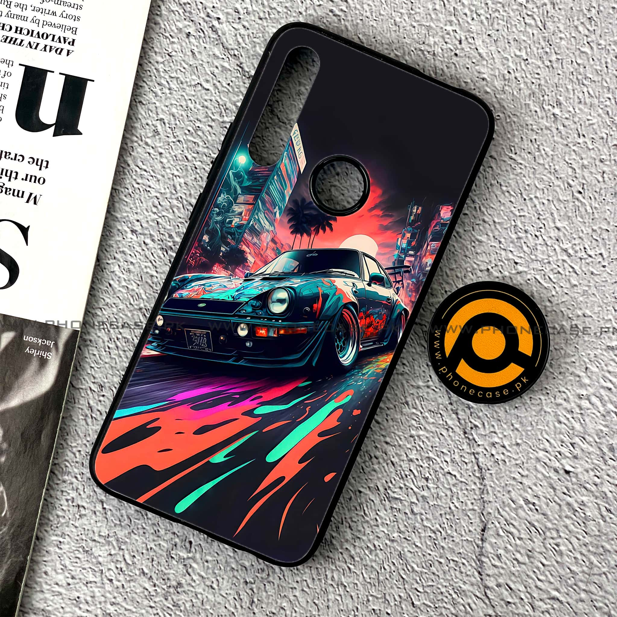 Huawei Y9 Prime (2019) - Racing 2.0 Series - Premium Printed Glass soft Bumper shock Proof Case