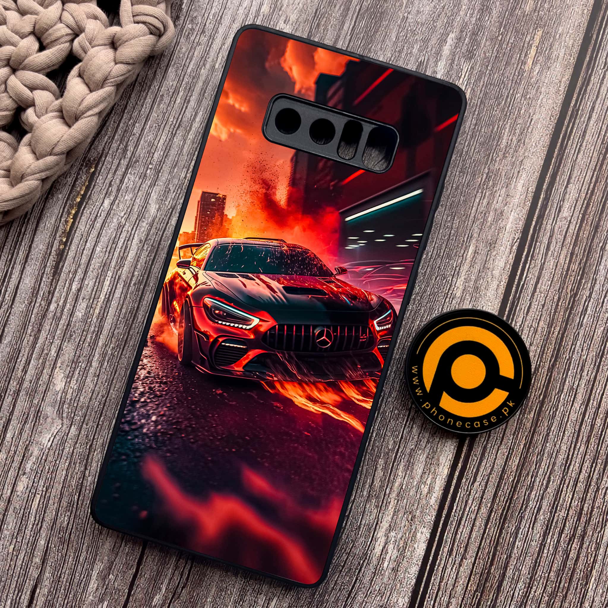 Samsung Galaxy Note 8 - Racing 2.0 Series - Premium Printed Glass soft Bumper shock Proof Case