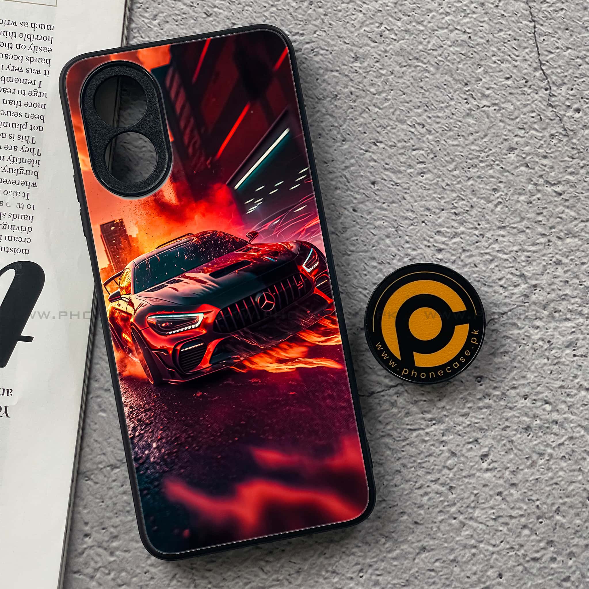 Oppo A18 4G - Racing 2.0 Series - Premium Metal  Printed soft Bumper shock Proof Case