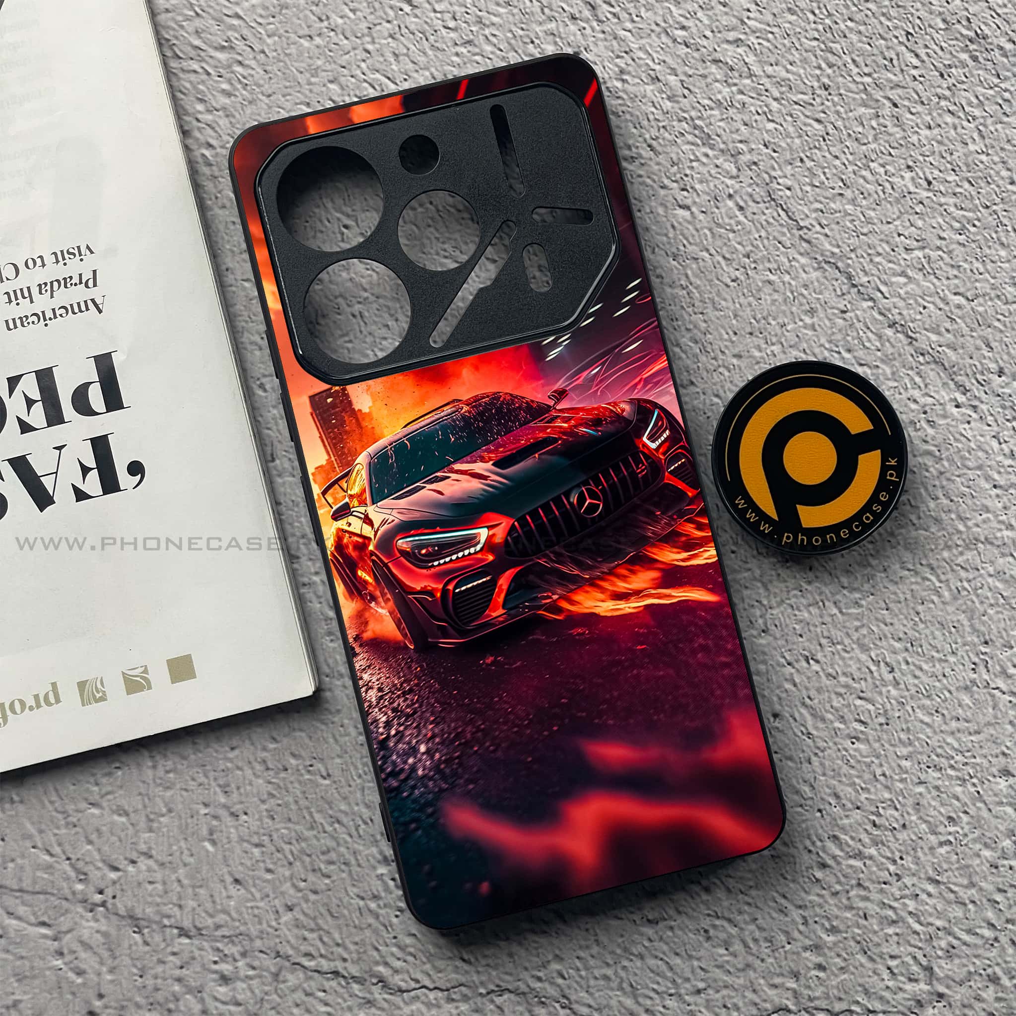 Tecno Pova 6 - Racing 2.0 Series - Premium Printed Glass soft Bumper shock Proof Case