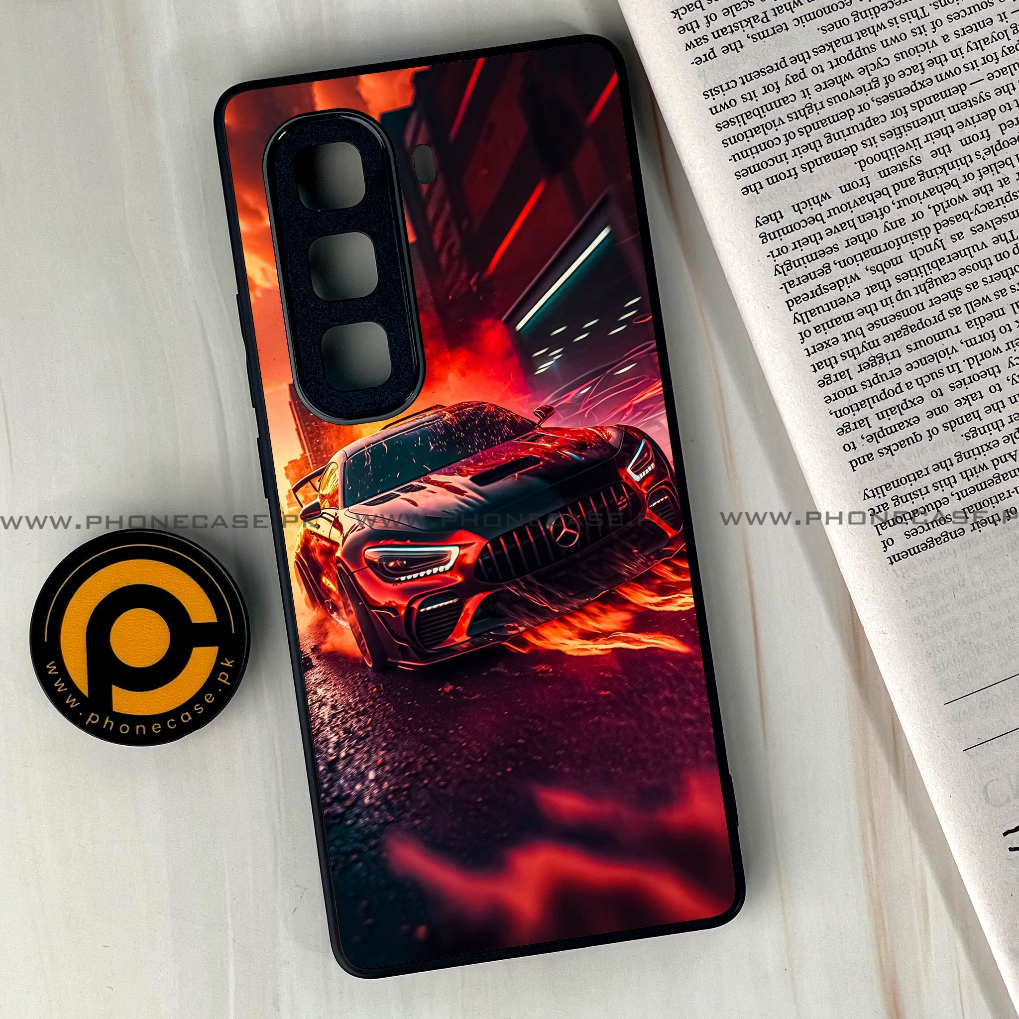 Infinix Hot 60 Pro Plus - Racing 2.0 Series - Premium Metal Printed soft Bumper shock Proof Case