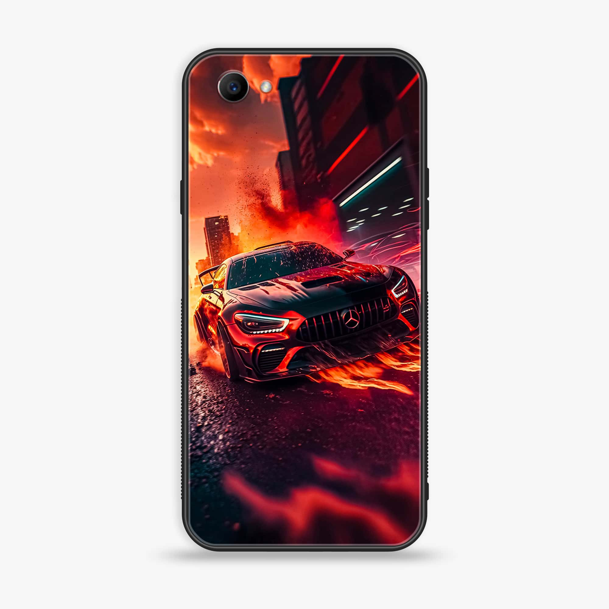 Oppo F7 Youth - Racing 2.0 Series - Premium Printed Glass soft Bumper shock Proof Case