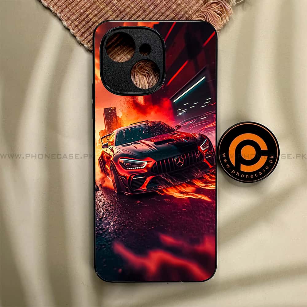 Tecno Spark 40C - Racing 2.0 Series - Premium Metal Printed soft Bumper shock Proof Case