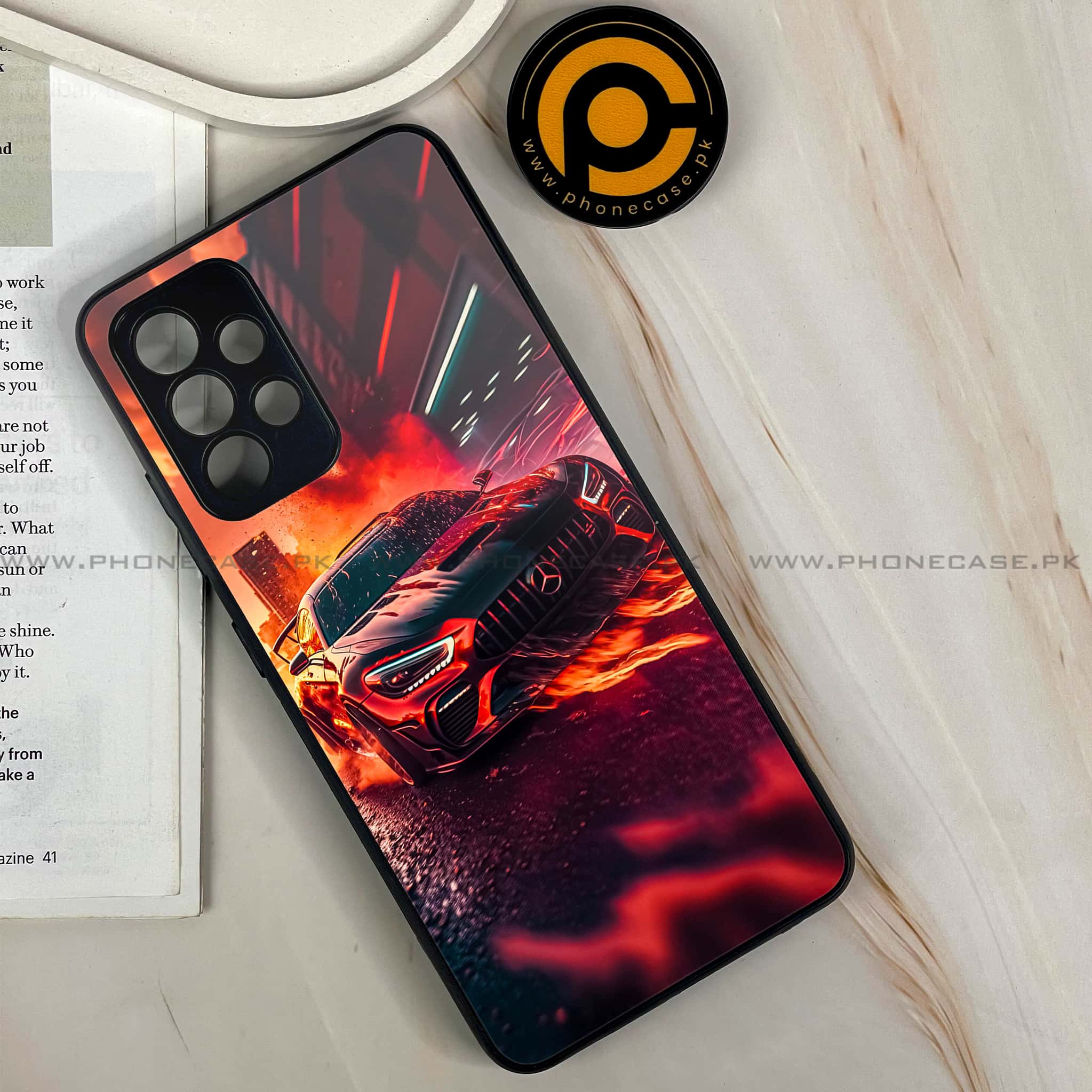 Samsung Galaxy A13 - Racing 2.0 Series - Premium Printed Glass soft Bumper shock Proof Case