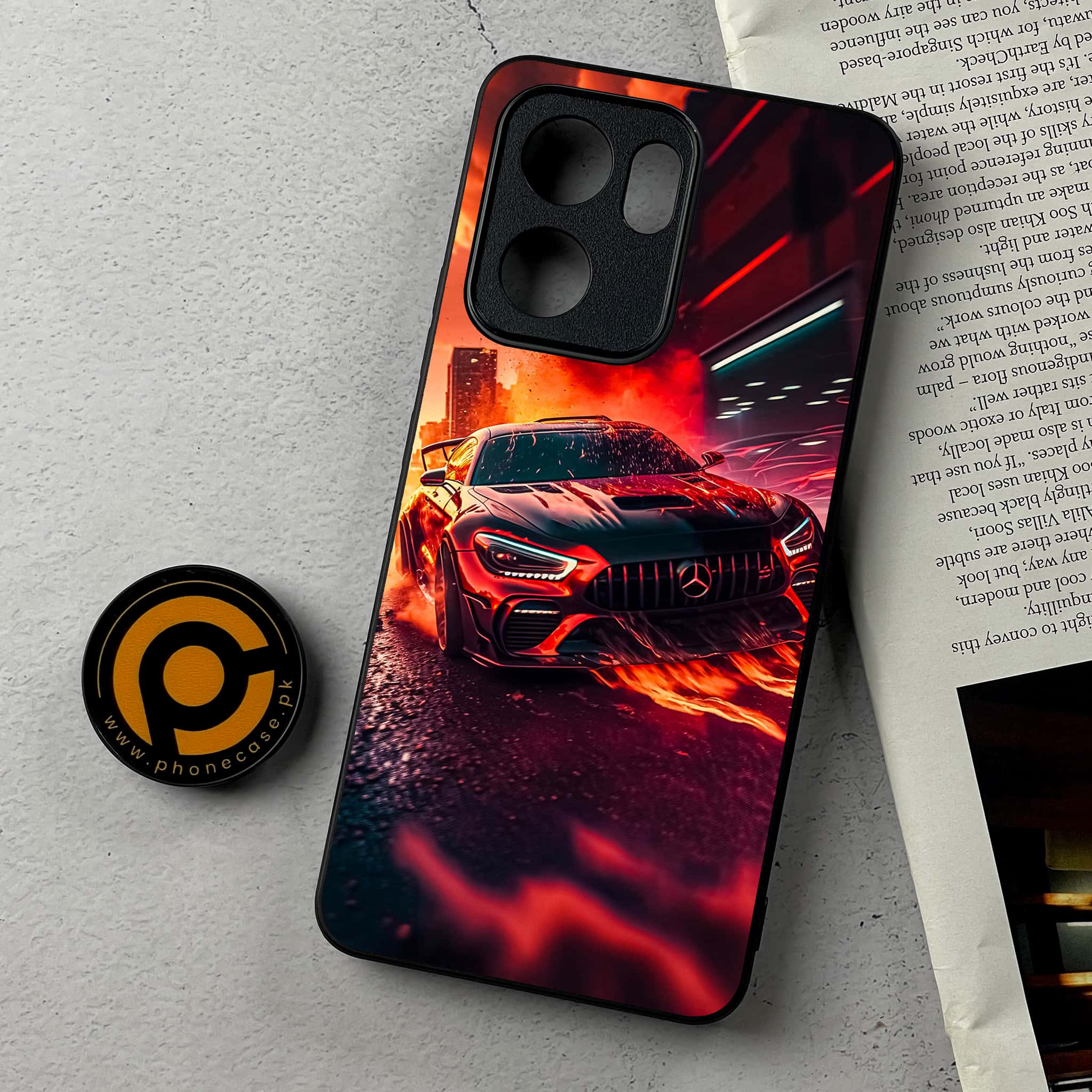 Oppo Reno 14F - Racing 2.0 Series - Premium Metal Printed Soft Bumper Shockproof Case