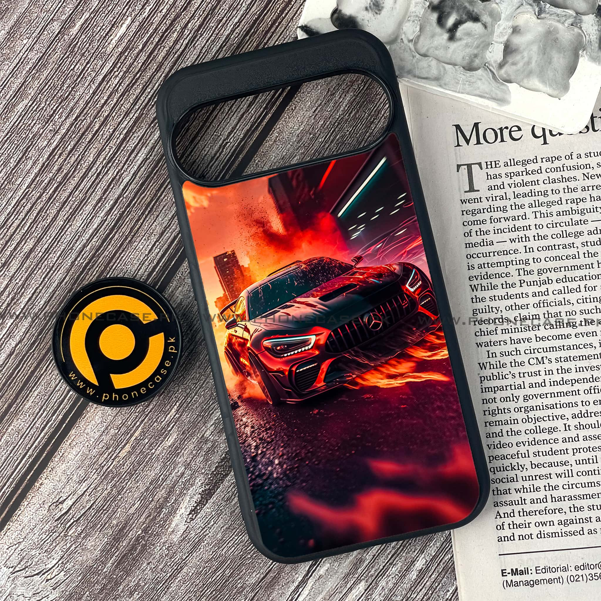 Google Pixel 9 - Racing 2.0 Series - Premium Printed Glass soft Bumper shock Proof Case