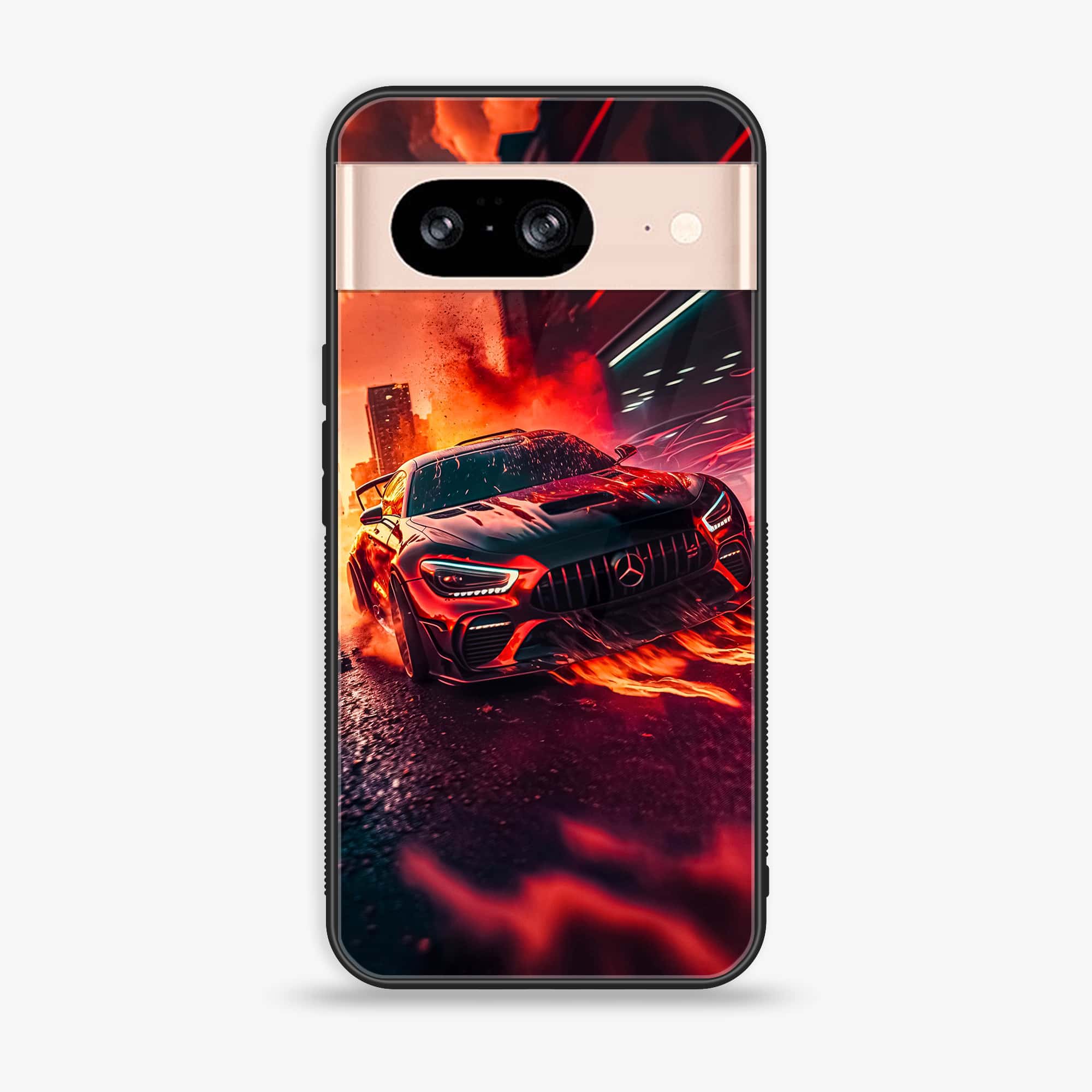 Google Pixel 8 -  Racing 2.0 Series - Premium Metal Printed soft Bumper Shock Proof Case