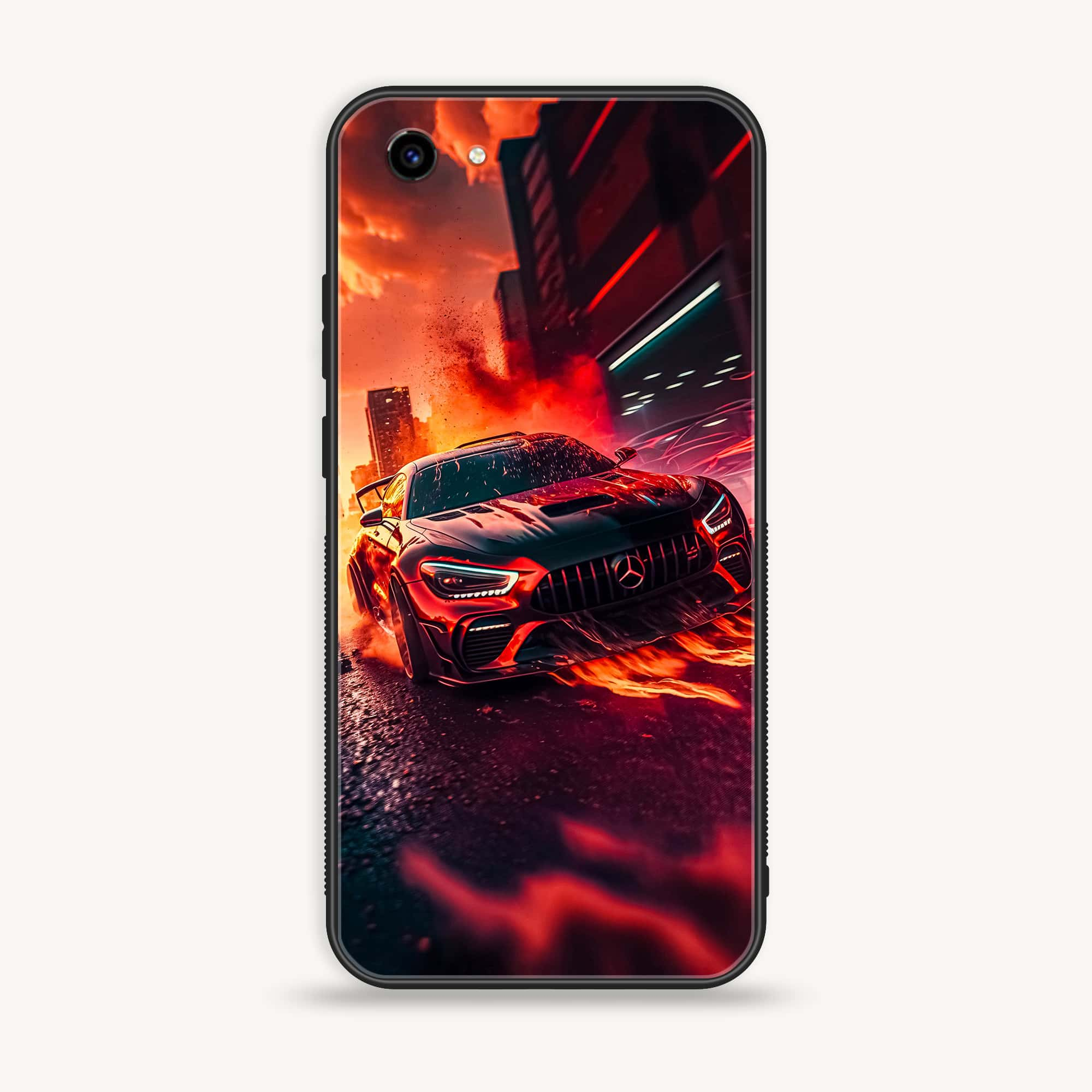 Vivo Y83 - Racing 2.0 Series - Premium Printed Glass soft Bumper shock Proof Case