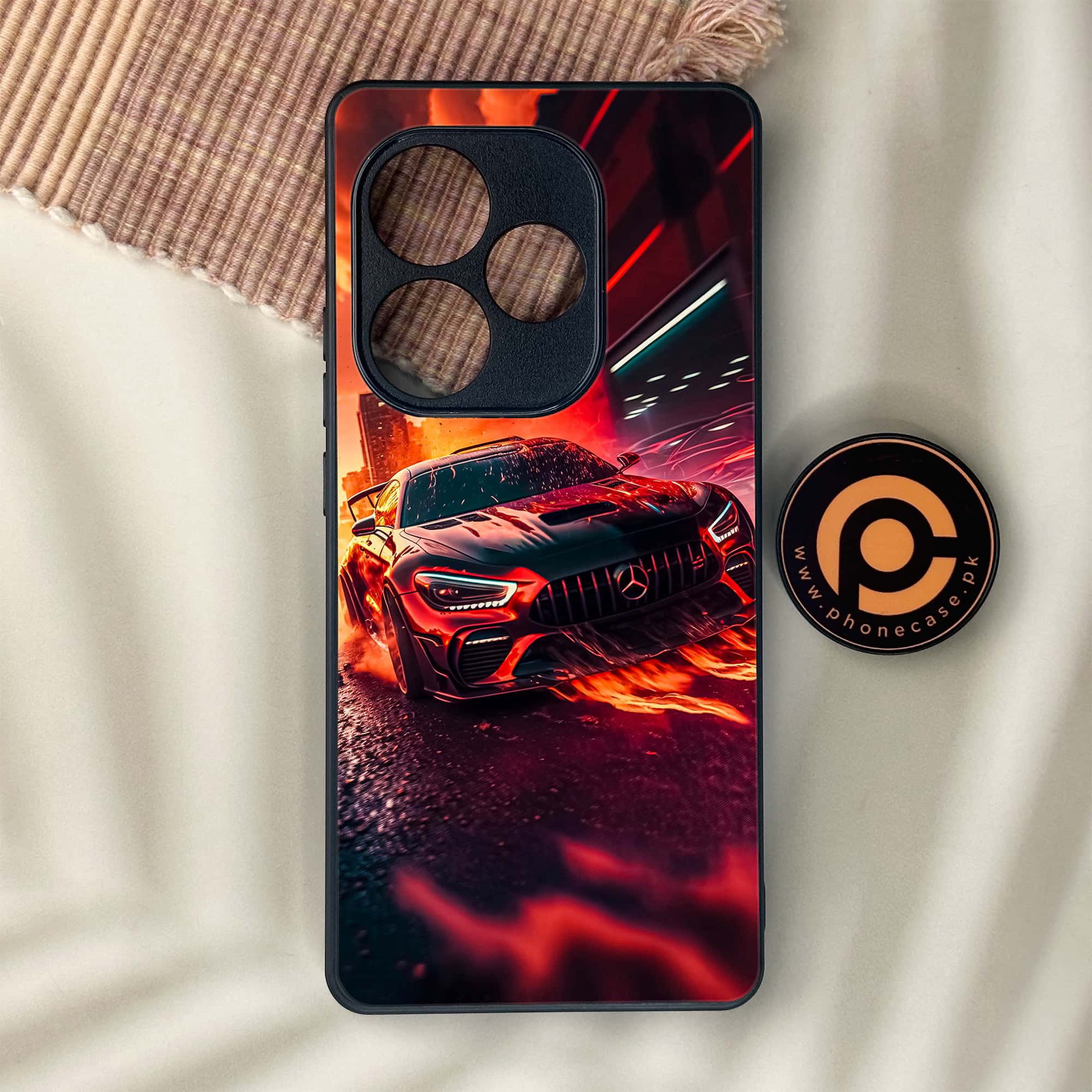 Realme GT 6 - Racing 2.0 Series - Premium Metal Printed soft Bumper shock Proof Case