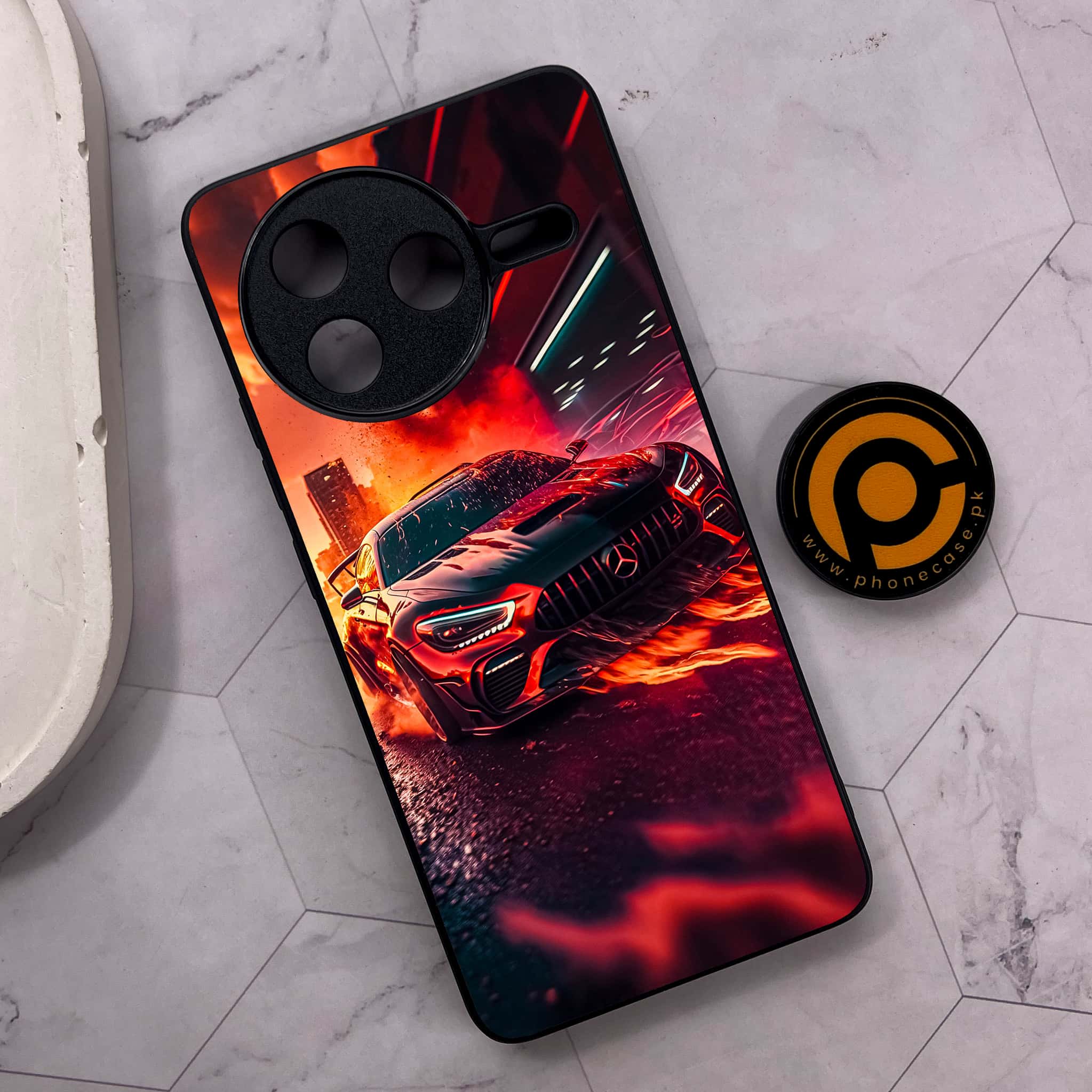 Xiaomi Poco F7 Pro 5G - Racing 2.0 Series - Premium Metal Printed soft Bumper shock Proof Case