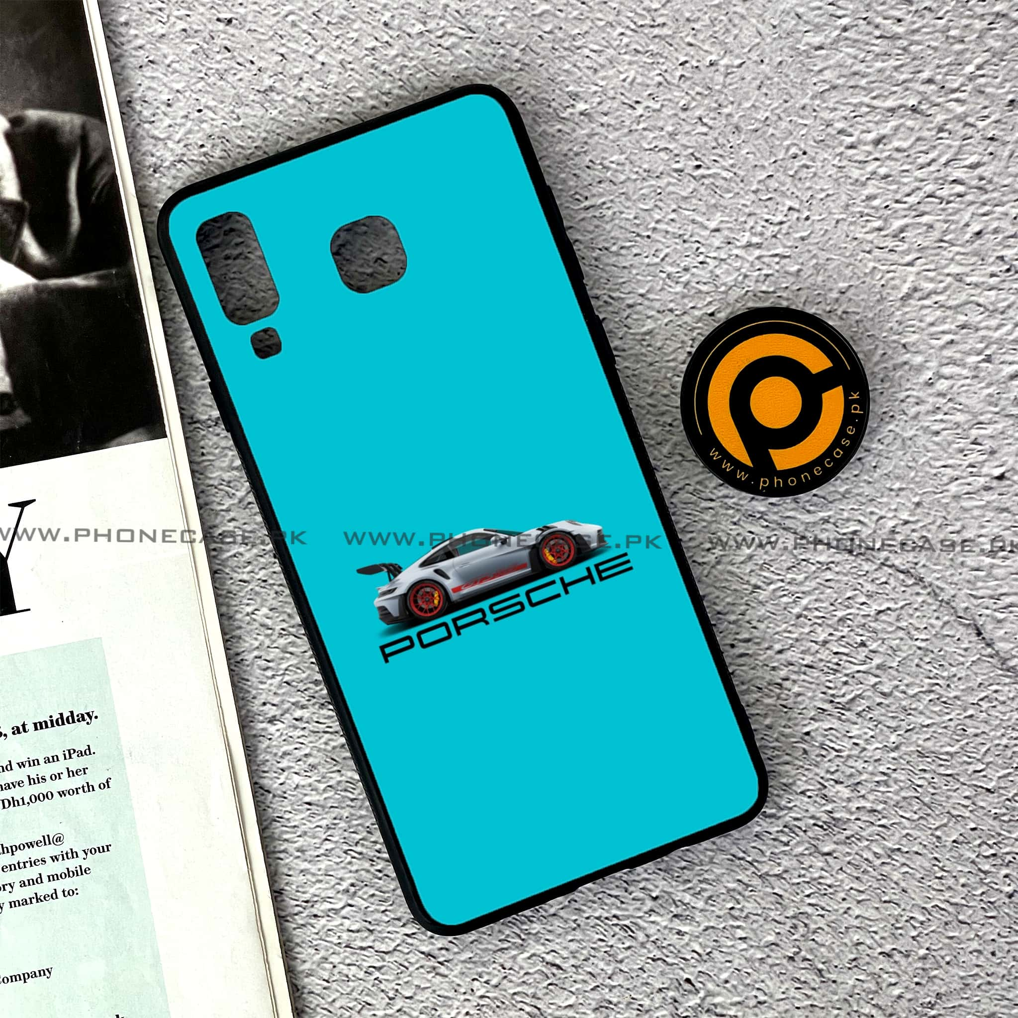 Samsung Galaxy A8 Star(A9 Star) - Racing 2.0 Series - Premium Printed Glass soft Bumper shock Proof Case