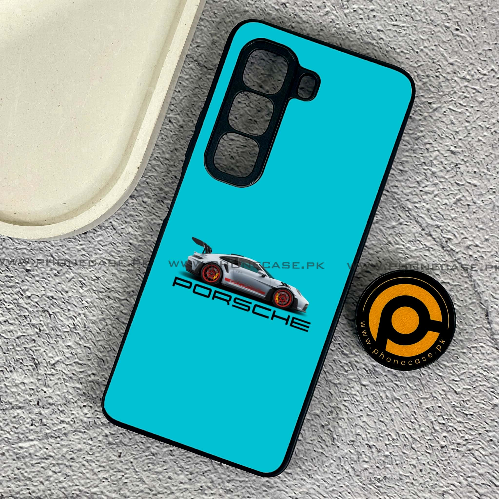 Infinix Hot 50 Pro - Racing 2.0 Series - Premium Printed Glass soft Bumper shock Proof Case