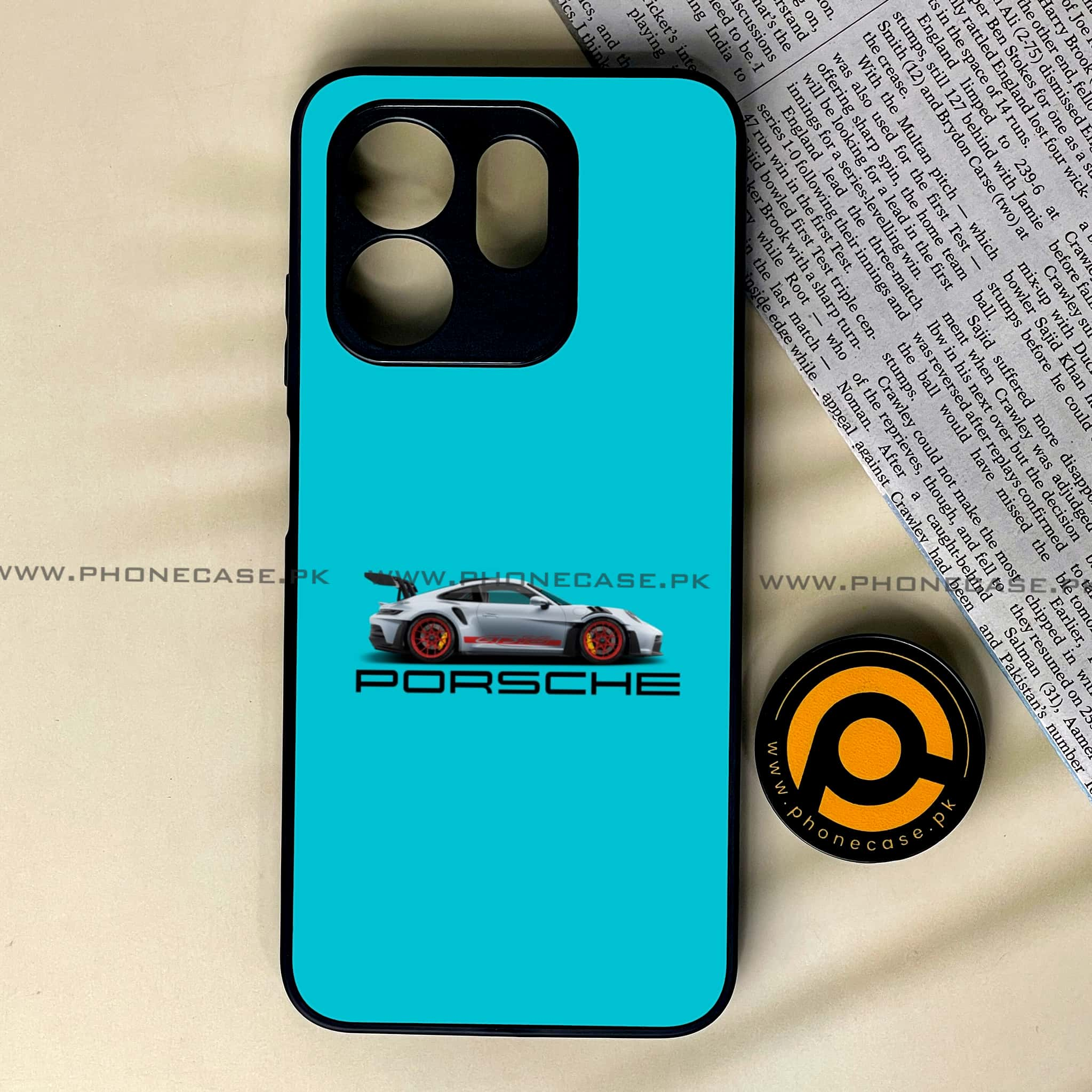 Infinix Hot 50i - Racing 2.0 Series - Premium Printed Glass soft Bumper shock Proof Case