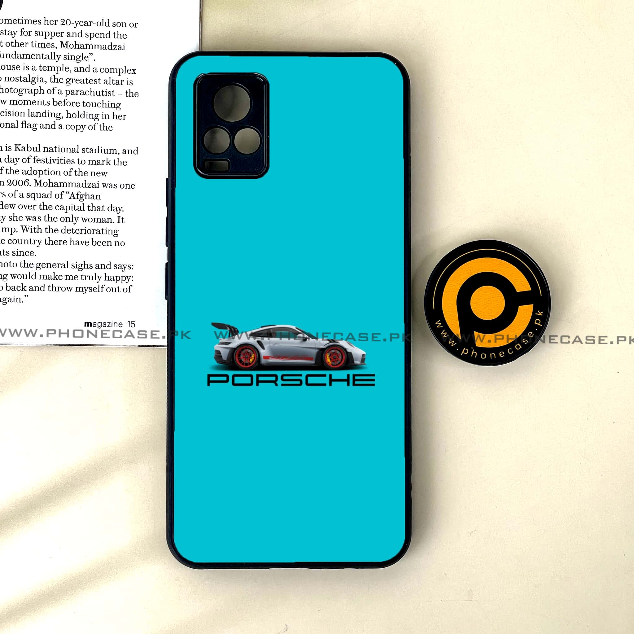 Vivo V20 - Racing 2.0 Series - Premium Printed Glass soft Bumper shock Proof Case