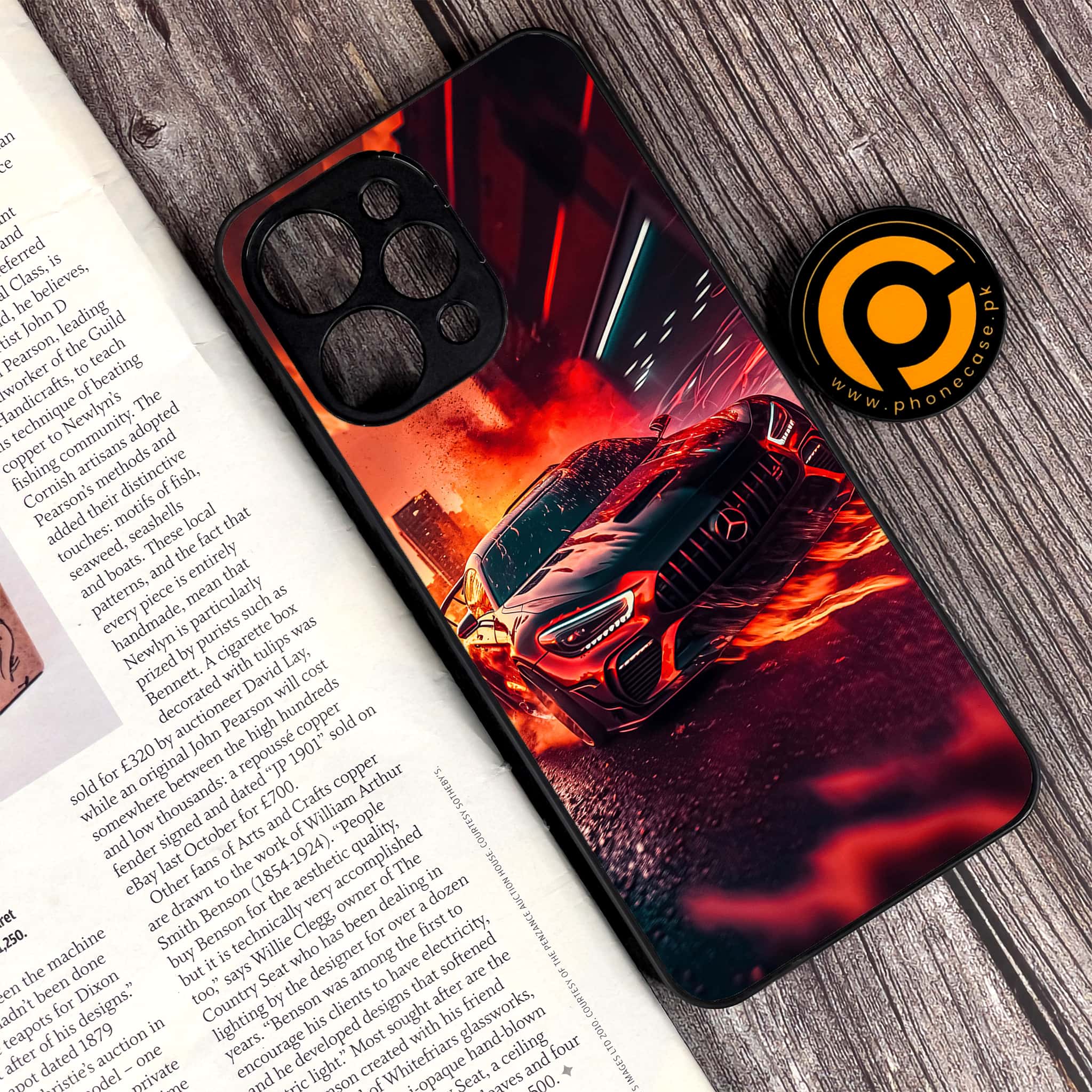 Xiaomi Redmi 12 - Racing Series - Premium Printed Glass soft Bumper shock Proof Case