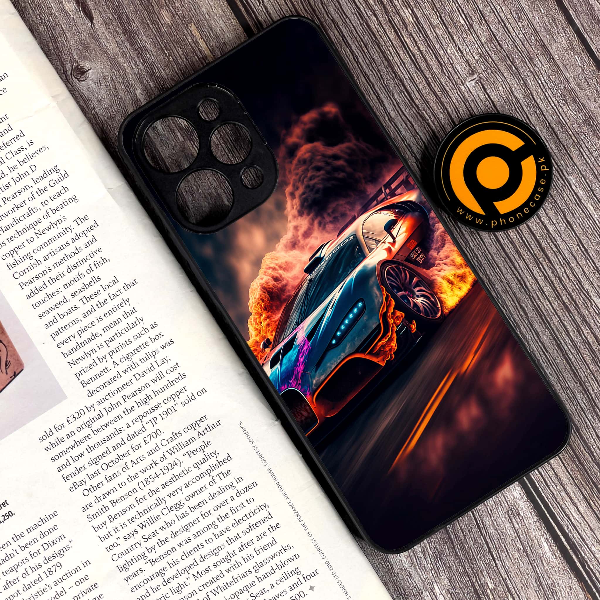 Xiaomi Redmi 12 - Racing Series - Premium Printed Glass soft Bumper shock Proof Case