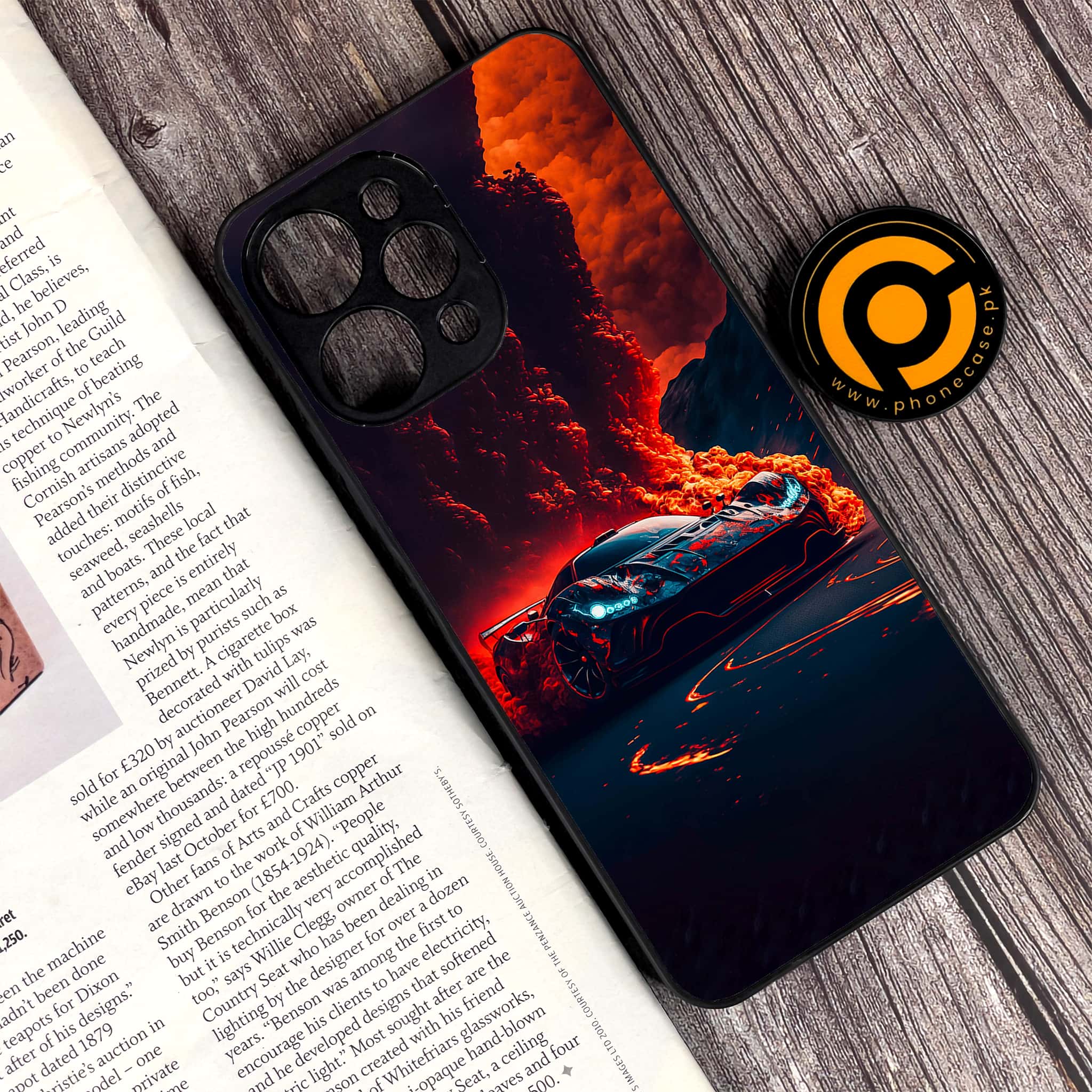 Xiaomi Redmi 12 - Racing Series - Premium Printed Glass soft Bumper shock Proof Case
