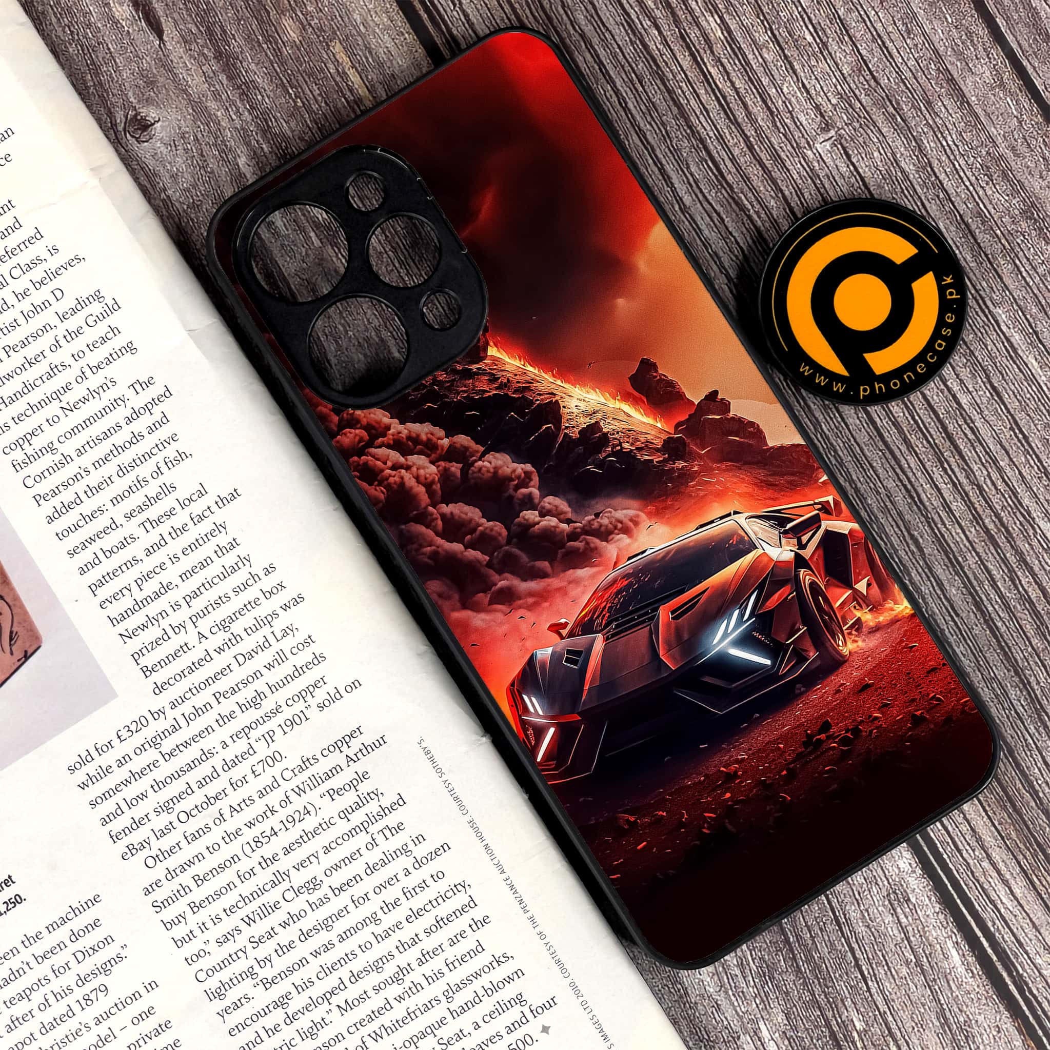 Xiaomi Redmi 12 - Racing Series - Premium Printed Glass soft Bumper shock Proof Case