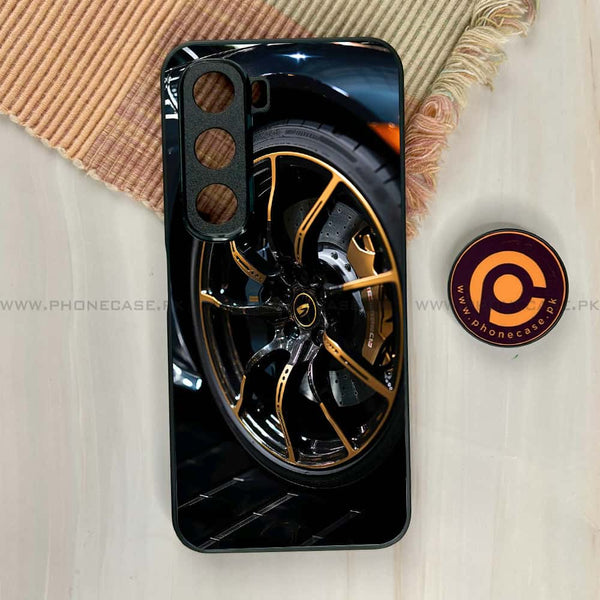 Infinix Hot 60i - Racing Car Red Blade RIM - Premium Metal Printed soft Bumper shock Proof Case