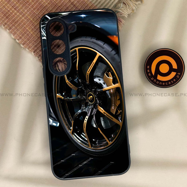 Tecno Spark 40 Pro - Racing Car Red Blade RIM - Premium Metal Printed soft Bumper shock Proof Case