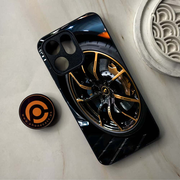 Oppo Reno 14F - Racing Car Red Blade RIM  - Premium Metal Printed Soft Bumper Shockproof Case