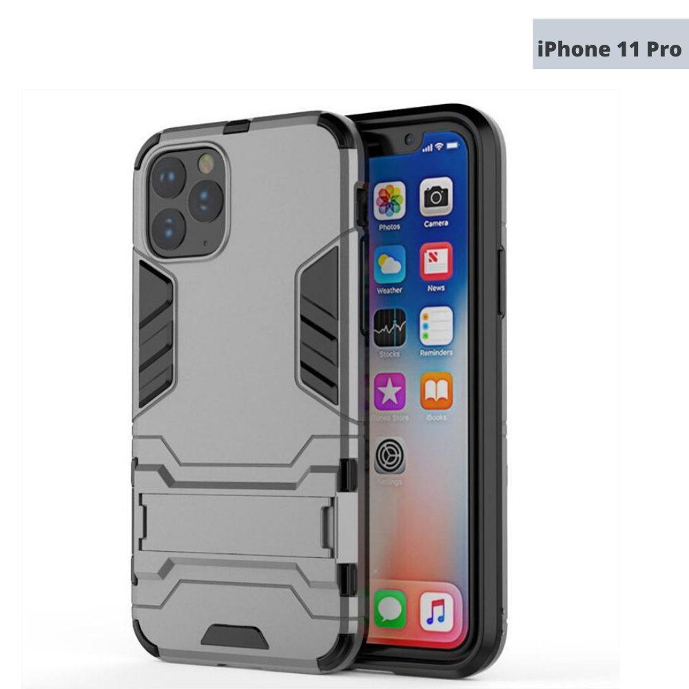 iPhone 11 Pro Max Hybrid TPU+PC Iron Man Armor Shield Case
