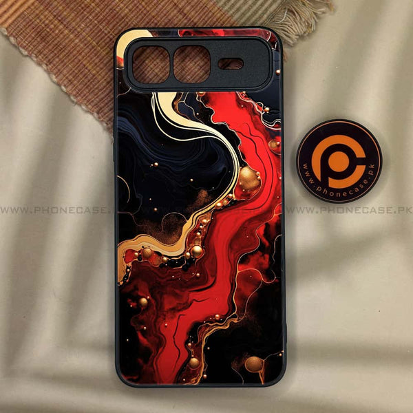 Infinix Smart 10 Plus - Red Gold Marble - Premium Metal Printed soft Bumper shock Proof Case CS-36767