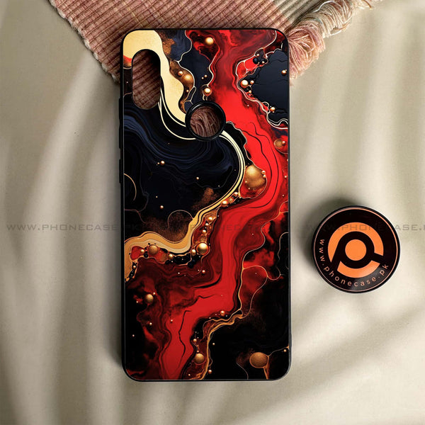 Redmi Note 5/Note 5 Pro - Red Gold Marble - Premium Metal Printed soft Bumper shock Proof Case