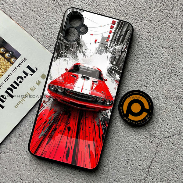 Samsung Galaxy A05 - Red Muscle Car Thrill - Premium Metal Printed soft Bumper shock Proof Case