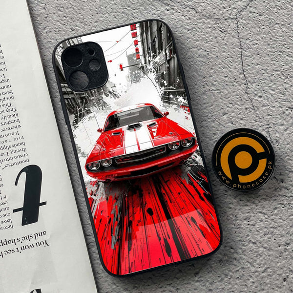 iPhone 11 - Red Muscle Car Thrill - Premium Metal  Printed soft Bumper shock Proof Case