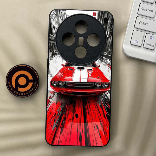 Vivo X200 - Red Muscle Car Thrill - Premium Metal  Printed soft Bumper shock Proof Case