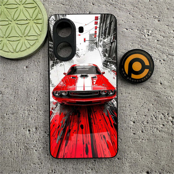 Xiaomi Poco X7 Pro 5G - Red Muscle Car Thrill -  Premium Printed Metal soft Bumper shock Proof Case