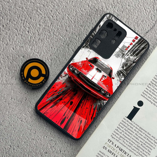 Samsung Galaxy S20 Ultra - Red Muscle Car Thrill - Premium Metal  Printed soft Bumper shock Proof Case