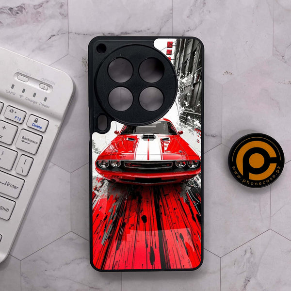 Tecno Camon 30 Premier - Red Muscle Car Thrill - Premium Metal Printed soft Bumper shock Proof Case
