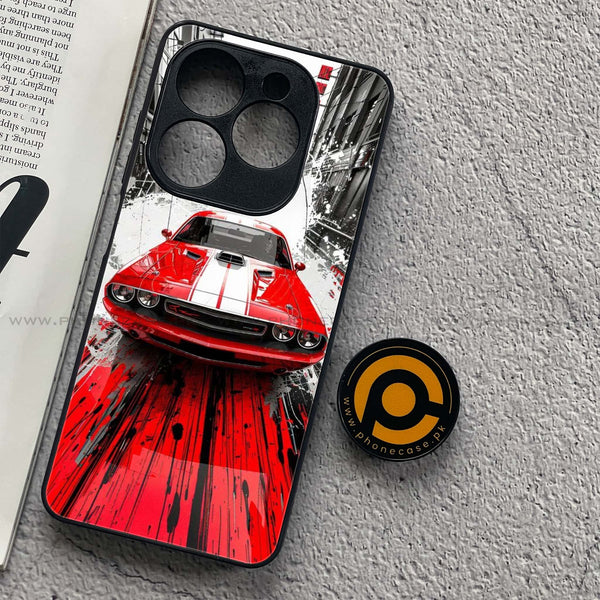Realme C61 - Red Muscle Car Thrill - Premium Metal Printed soft Bumper shock Proof Case
